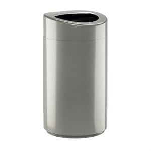 safco products open top trash receptacle with liner 9921bl black