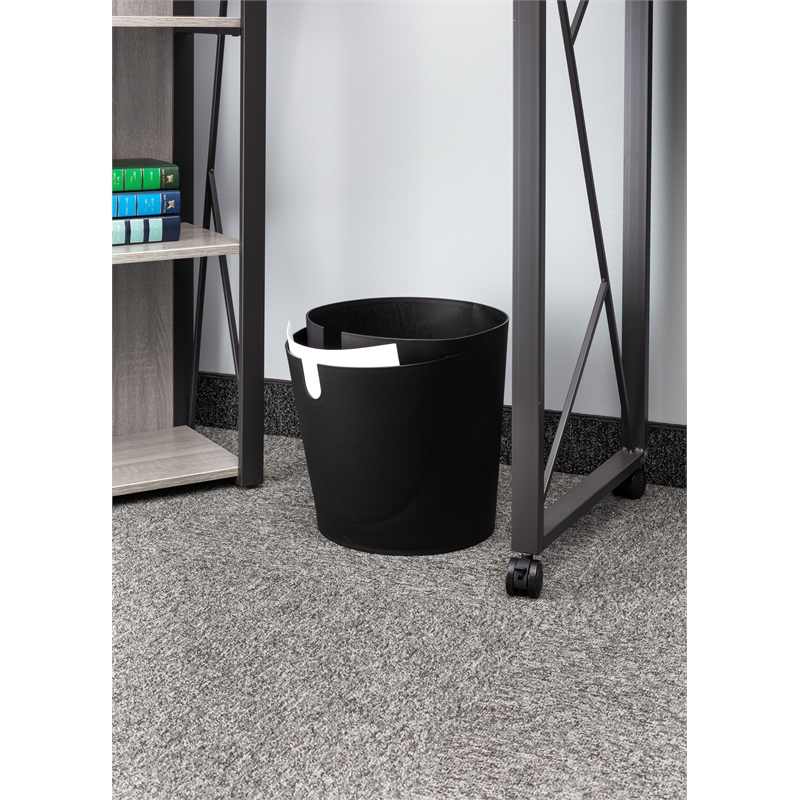 Safco Products CanCan Deskside Recycling and Trash Can 9929BL Black