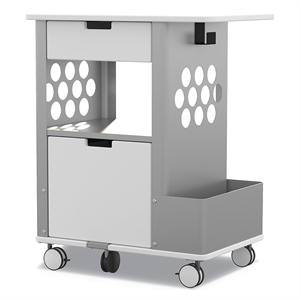 Safco Products Focal Rolling Storage Cart 5202WH Mobile Storage White