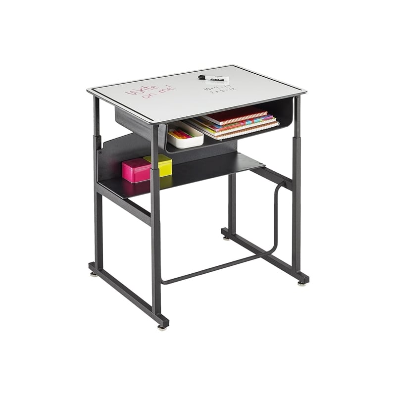 Safco Products Alpha Better Adjustable Height Black Desk 1204GR
