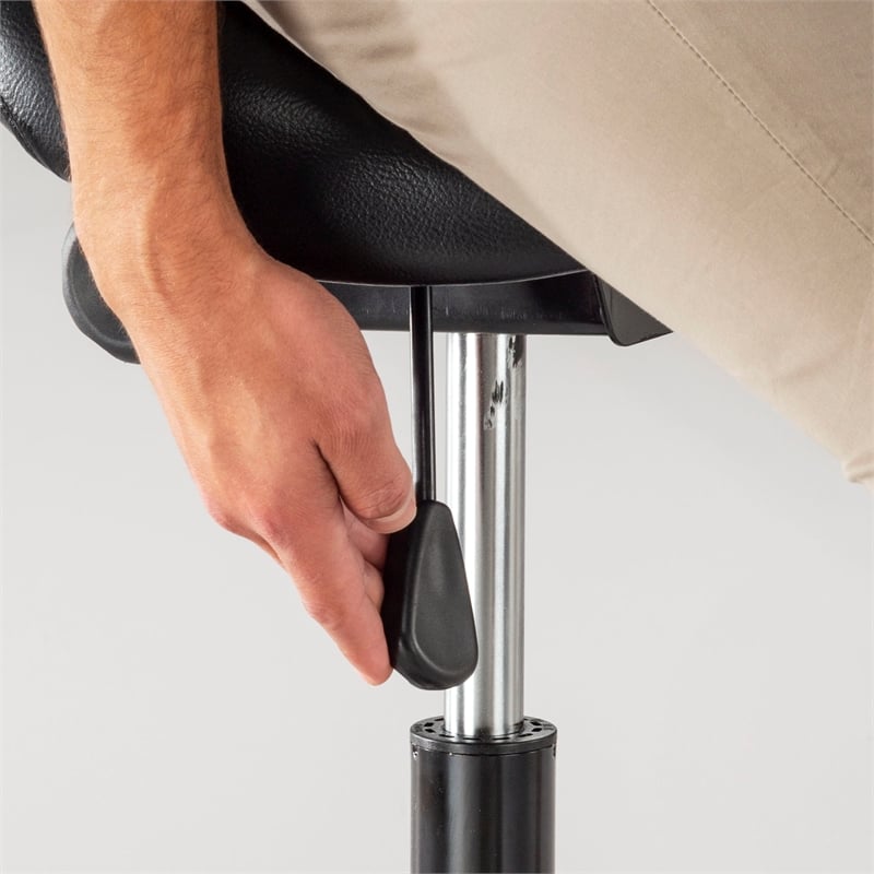 Safco Twixt Saddle Seat Stool Extended Height 3006BV Black Vinyl