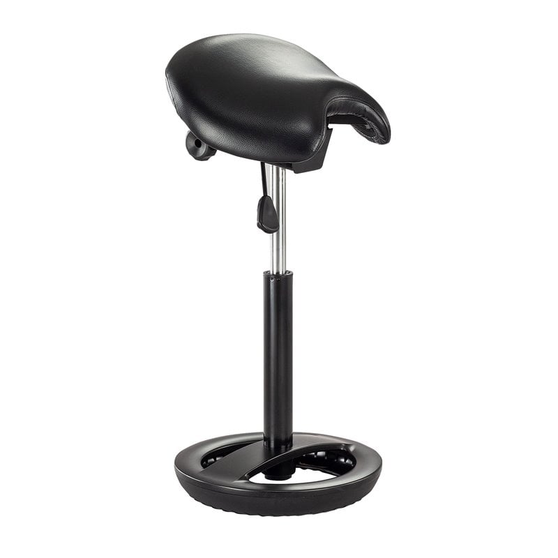 Safco Twixt Saddle Seat Stool Extended Height 3006BV Black Vinyl