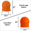 Safco Products Zenergy Ball Chair 4750OR Orange