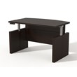 Safco Products Aberdeen Height Adjustable 72 Bow Front Desk with Base