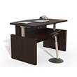 Safco Products Aberdeen Height Adjustable 72 Bow Front Desk with Base