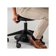 Safco Products Foot Pedal Lab Stool 3437BL Black Vinyl