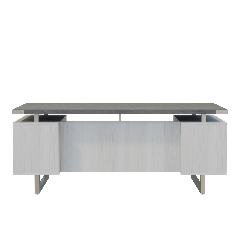 Mirella Free Standing Desk BBB BF in Stone Gray