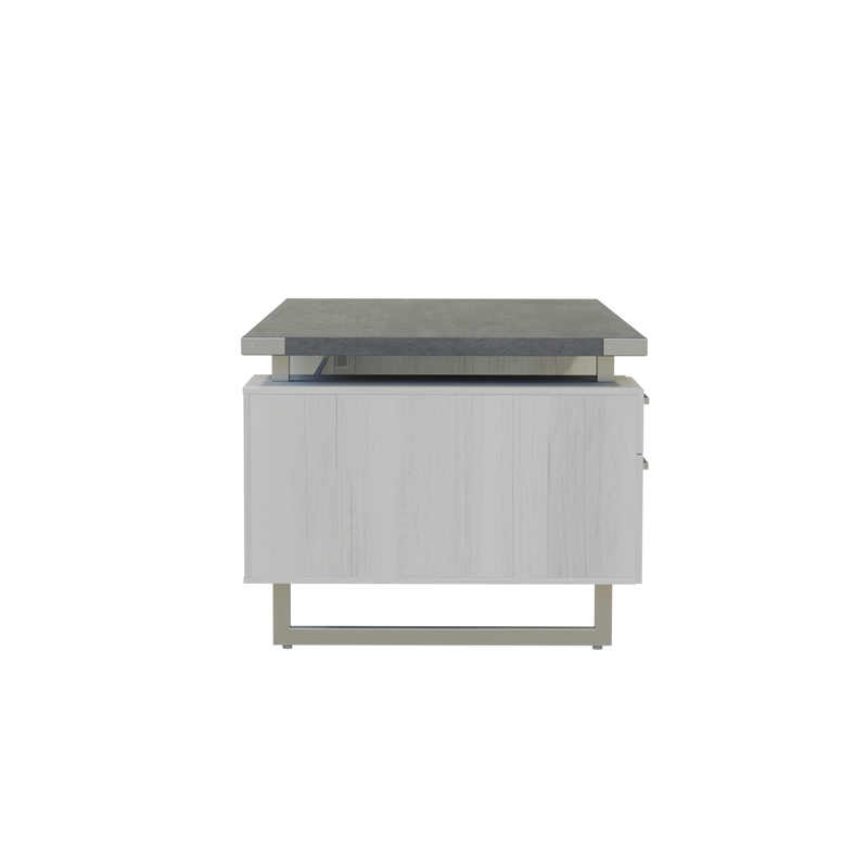 Mirella Free Standing Desk BBB BF in Stone Gray