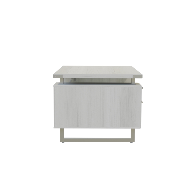 Mirella Free Standing Desk BBB BF in White Ash