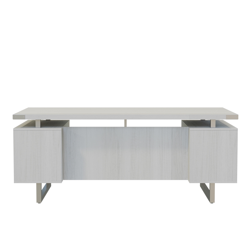 Mirella Free Standing Desk BBB BF in White Ash