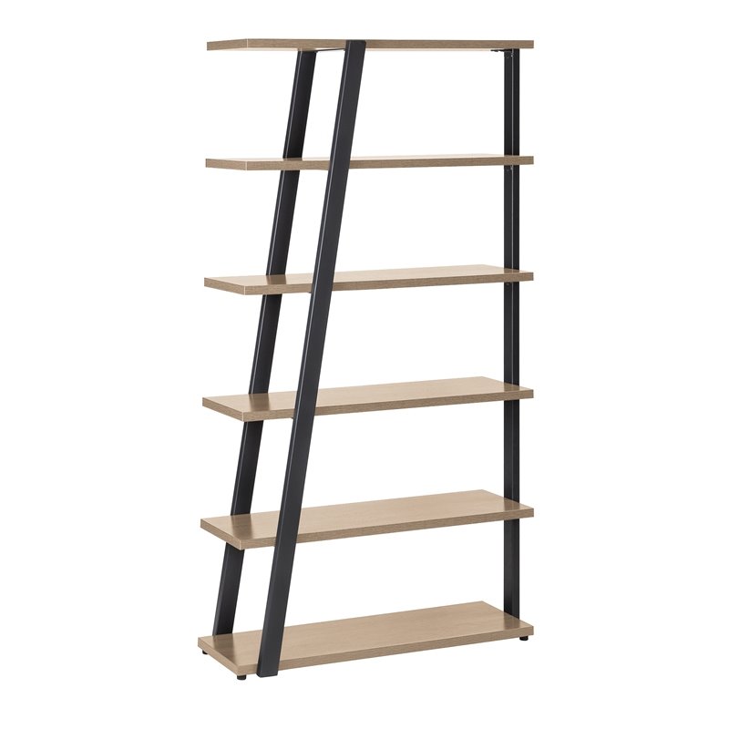 Mirella 5 Shelf Bookshelf in Sand Dune
