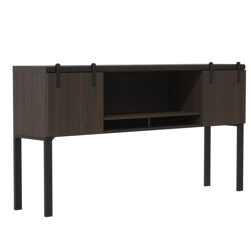 Safco Mirella Modern Wood Hutch with Sliding Doors in Southern Tobacco