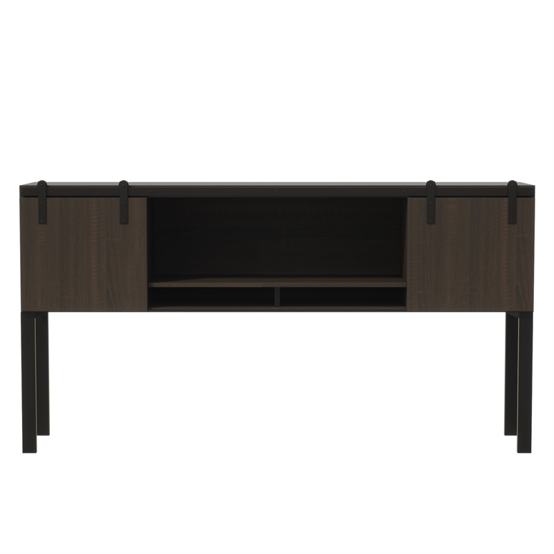 Safco Mirella Modern Wood Hutch with Sliding Doors in Southern Tobacco
