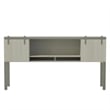 Safco Mirella Modern Wood Hutch with Sliding Doors in White Ash