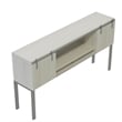 Safco Mirella Modern Wood Hutch with Sliding Doors in White Ash
