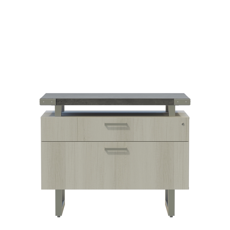 Mirella Lateral File in Stone Gray