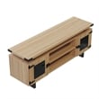 Mirella Low Wall Cabinet Glass Doors in Sand Dune