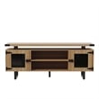 Mirella Low Wall Cabinet Glass Doors in Sand Dune
