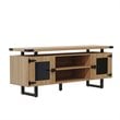 Mirella Low Wall Cabinet Glass Doors in Sand Dune