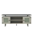 Mirella Low Wall Cabinet Glass Doors in Stone Gray