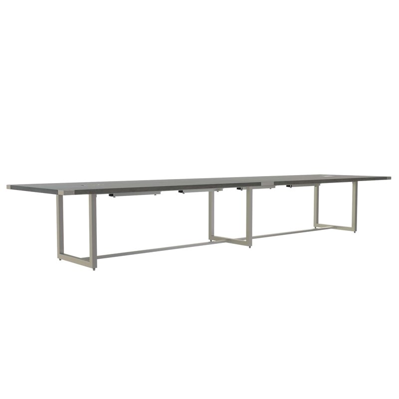 Mirella Conference Table Sitting Height - 16' Stone Gray | Cymax Business