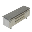 Mirella Low Wall Cabinet Wood Doors in Stone Gray