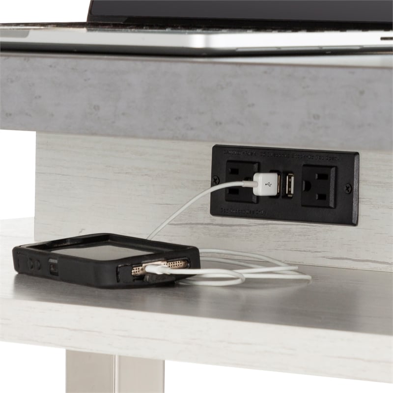 Mirella Conference Table Standing Height - 12' Stone Gray