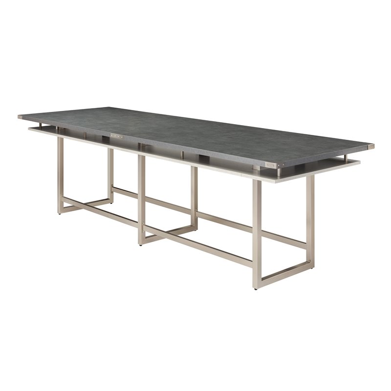 Mirella Conference Table Standing Height - 12' Stone Gray