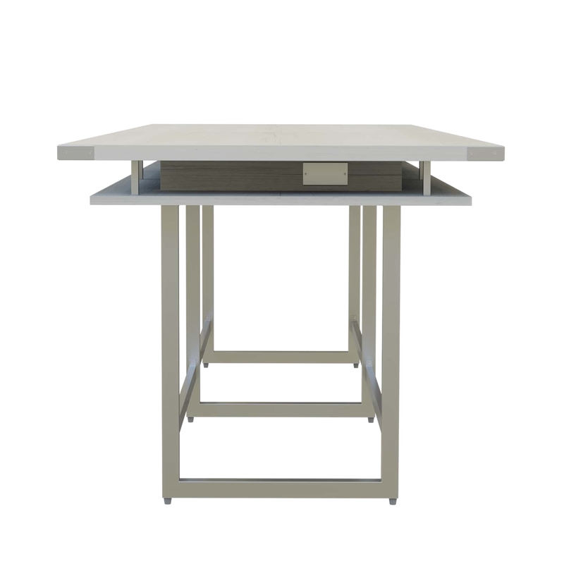 Mirella Conference Table Standing Height - 12' White Ash