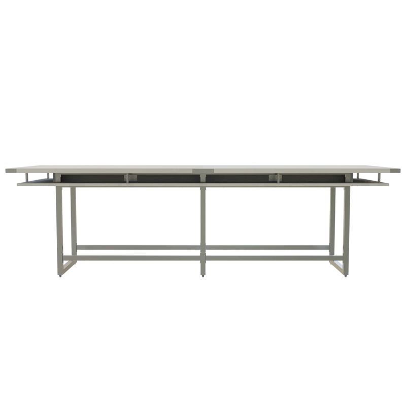 Mirella Conference Table Standing Height - 12' White Ash