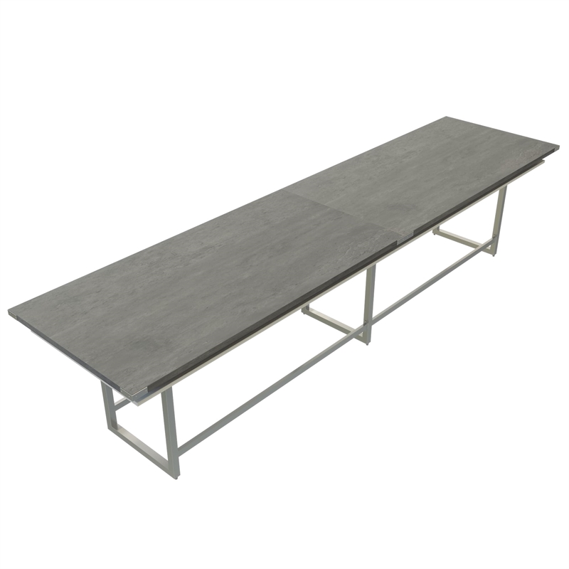 Mirella Conference Table Standing Height - 16' Stone Gray