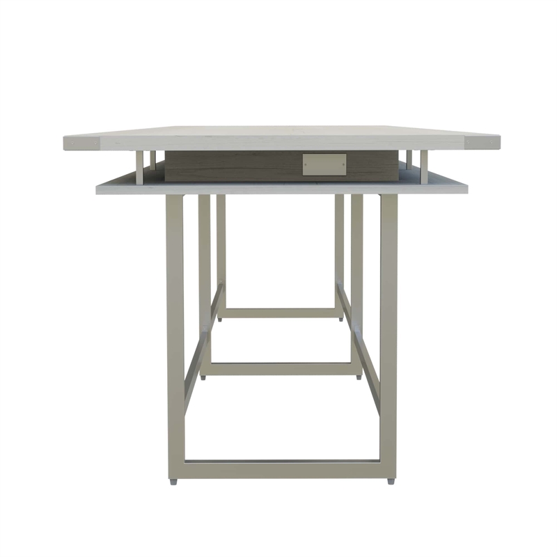 Mirella Conference Table Standing Height - 16' White Ash