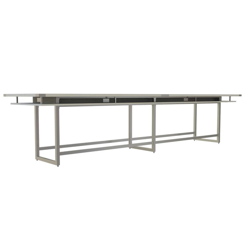 Mirella Conference Table Standing Height - 16' White Ash