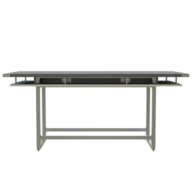 Mirella Conference Table Standing Height - 8' Stone Gray