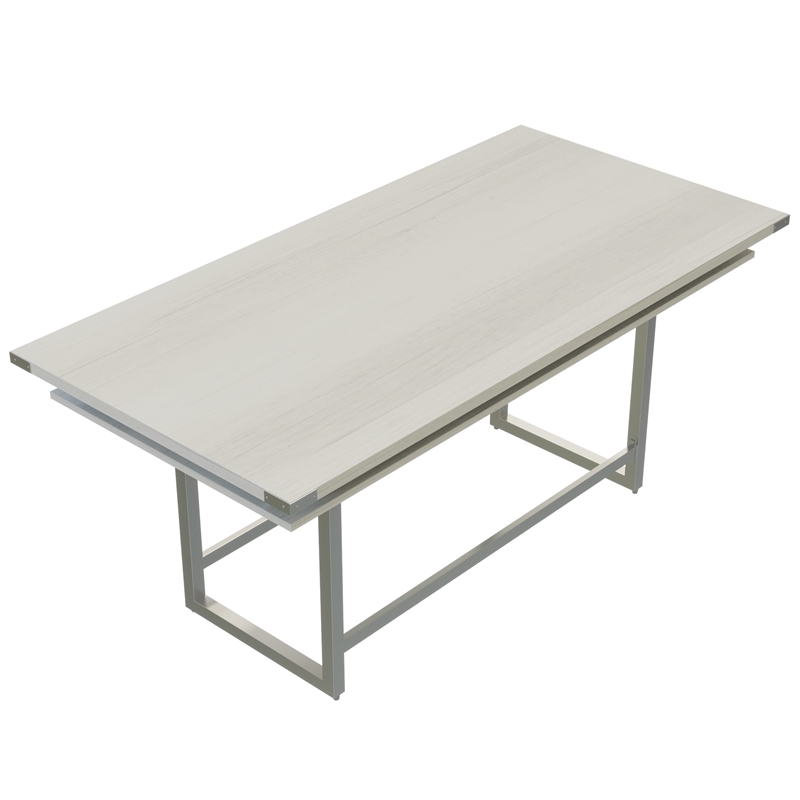 Mirella Conference Table Standing Height - 8' White Ash