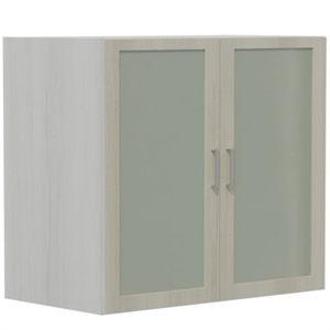 safco mirella modern wood display cabinet in white ash finish