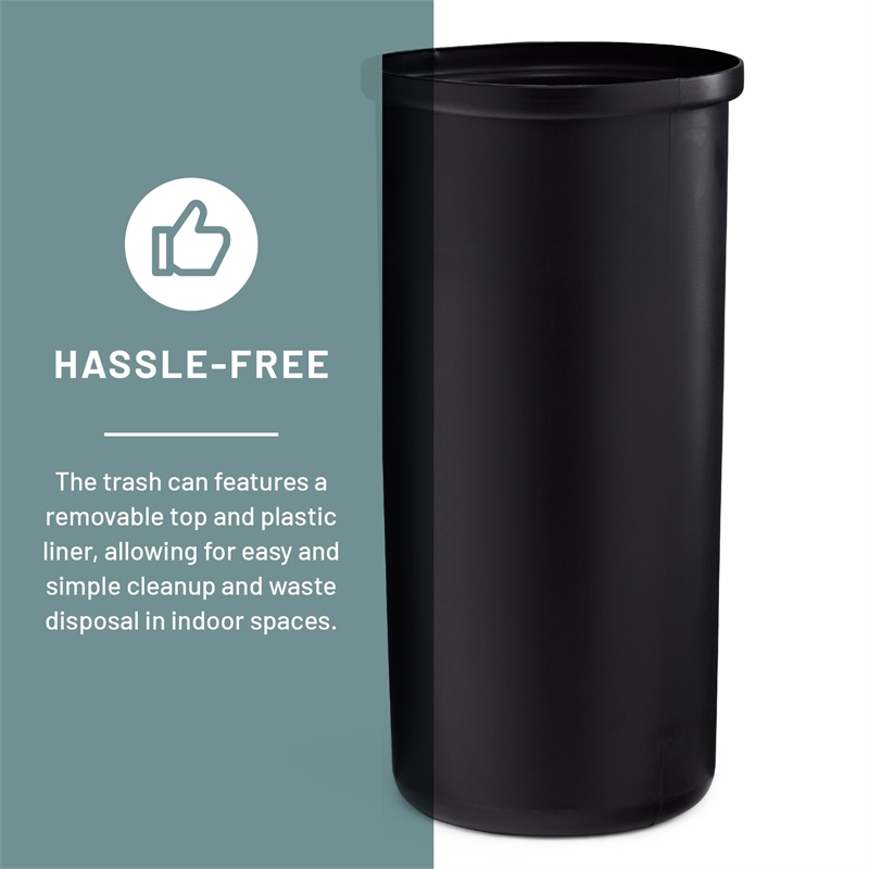 Safco Products 9921WH Open Top Receptacle 14 Gallon