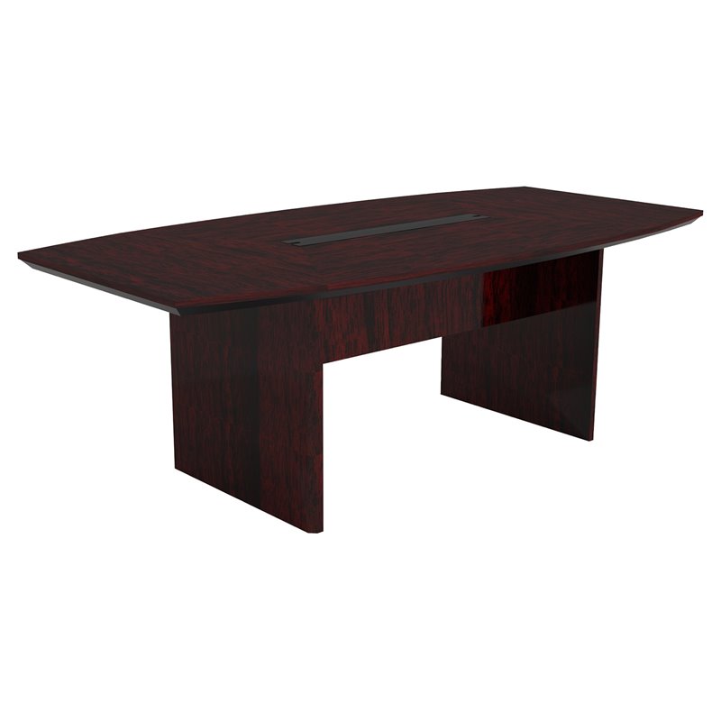 Safco Corsica 6 Boat Shaped Conference, Mahogany Rectangular Conference Table Top 6 W