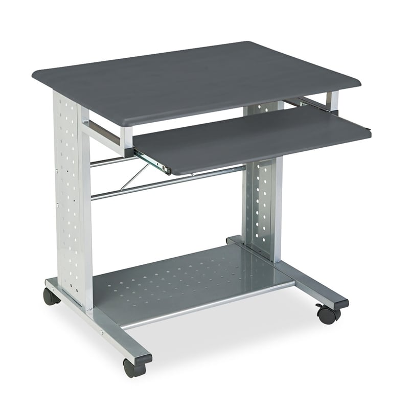 Safco Eastwinds Argo Mobile Metal Computer Cart in Black Anthracite