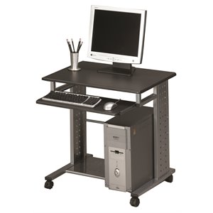 safco eastwinds argo mobile metal computer cart in black anthracite