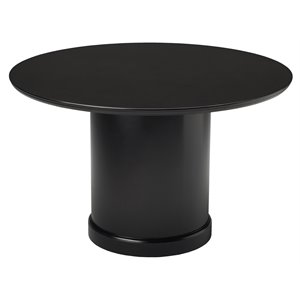 safco sorrento 4' round conference table with column base in espresso