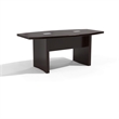 Safco Aberdeen 6' Boat Shaped Conference Table with Slab Base in Mocha