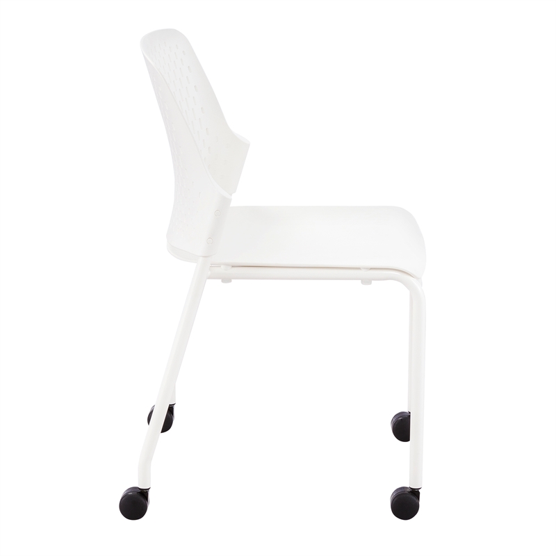 Next Stack Chairs(4) with Casters in White - 22