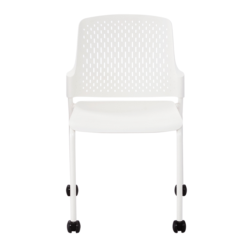 Next Stack Chairs(4) with Casters in White - 22