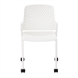 Next Stack Chairs(4) with Casters in White - 22