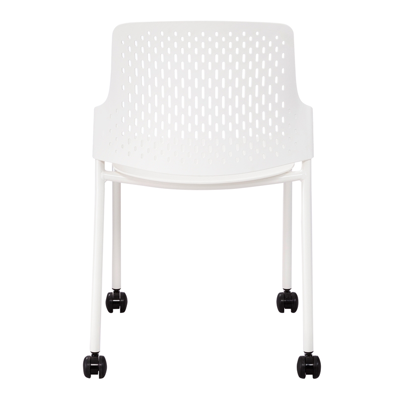 Next Stack Chairs(4) with Casters in White - 22