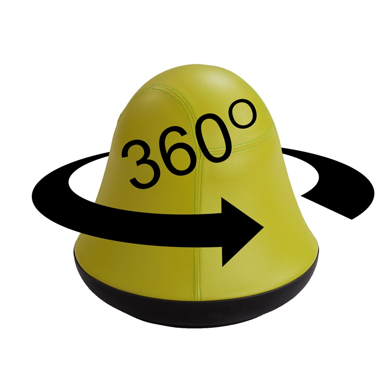 Safco Active Vinyl Upholstered Swivel Pump Ball Chair in Green