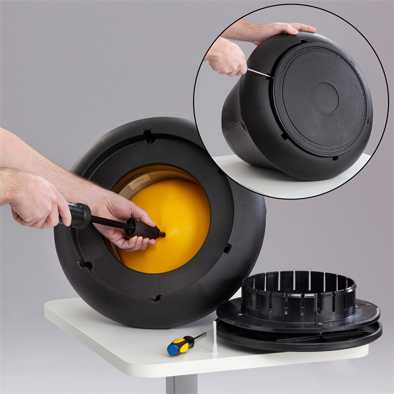 Safco Active Vinyl Upholstered Swivel Pump Ball Chair in Green