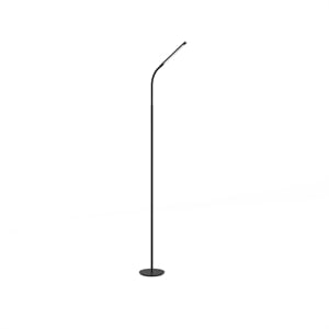Safco Resi 60&quotH Gooseneck Modern Metal LED Floor Lamp in Black