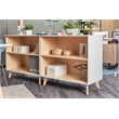Resi White Wood Cabinet With Open Storage